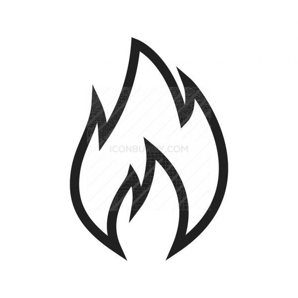 600x600 Flame Line Green Black Icon