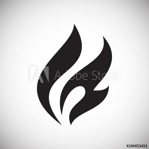 500x500 Flame Icon On White Background For Graphic And Web Design, Modern