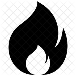 256x256 Fire Flame Icon Of Glyph Style