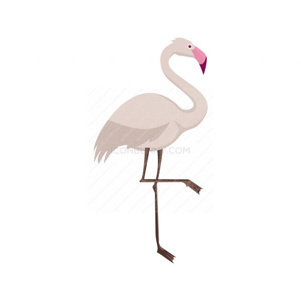 600x600 Flamingo Flat Multicolor Icon