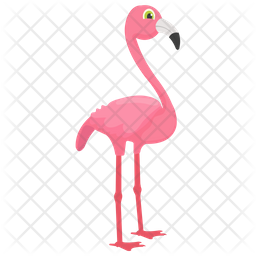 256x256 Flamingo Icon Of Flat Style