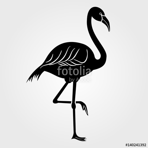 500x500 Flamingo Icon On A White Background Stock Image And Royalty Free