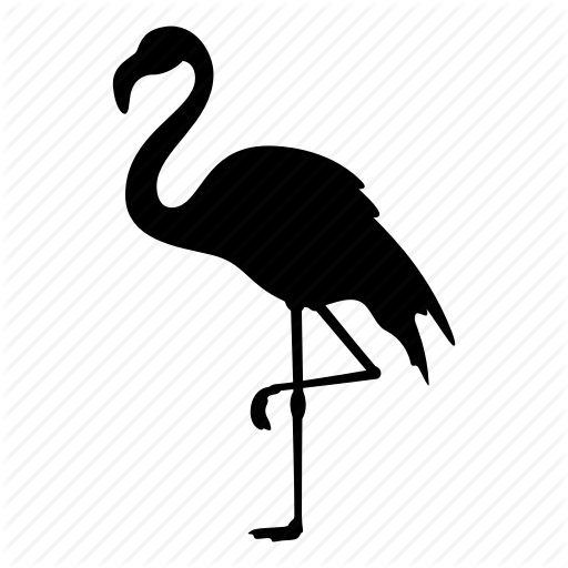 512x512 Animal, Bird, Flamingo, Flamingos, Nature, Pink, Silhouette Icon