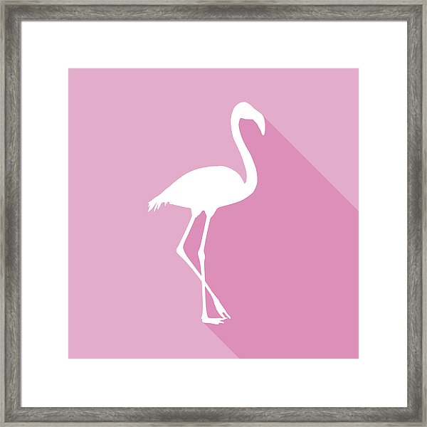 600x600 Pink Flamingo Icon Framed Print