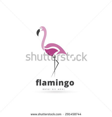450x470 Artistic Stylized Flamingo Icon Silhouette Birds Creative Art