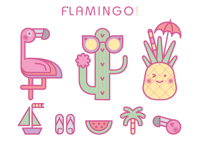 800x600 Flamingo Icons