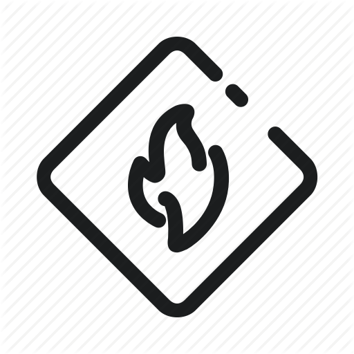 512x512 Fire, Flammable, Gas, Warning Icon