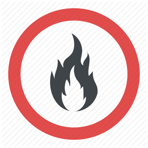512x512 Fire Hazard Label, Fire Hazard Sign, Fire Safety Sign, Flammable