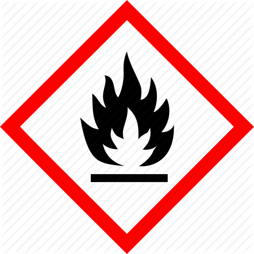 512x512 Flammable, Hazard Symbols, Industrial Icon