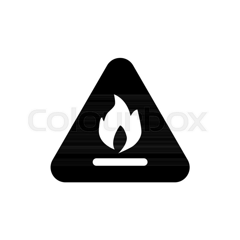 800x800 Flammable Symbol Solid Icon Vector Stock Vector Colourbox