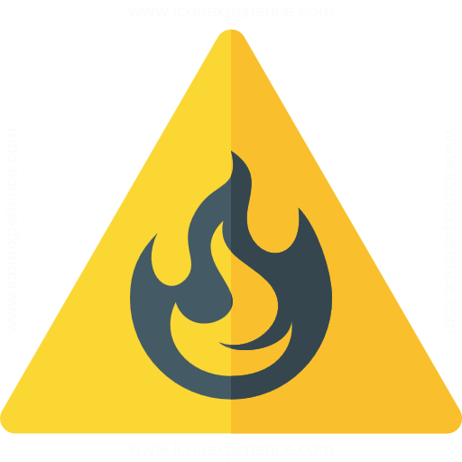 512x512 Iconexperience G Collection Sign Warning Flammable Icon