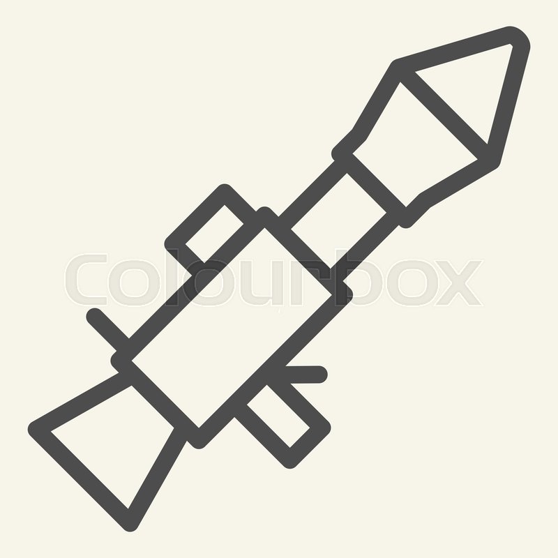800x800 Flare Gun Line Icon Firearm Vector Stock Vector Colourbox