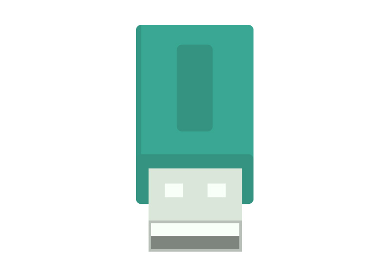 800x566 Usb Flash Drive Flat Vector Icon