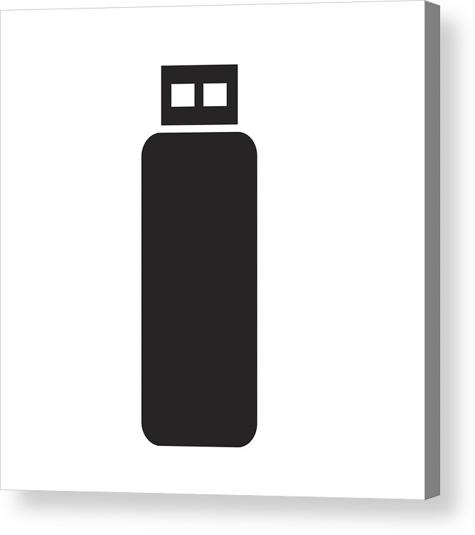 666x750 Usb Flash Drive Icon Vector Illustration Acrylic Print