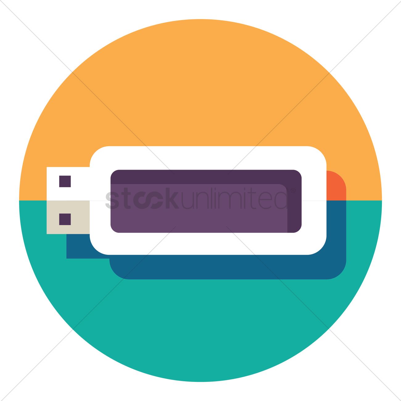 1300x1300 Usb Flash Drive Icon Vector Image