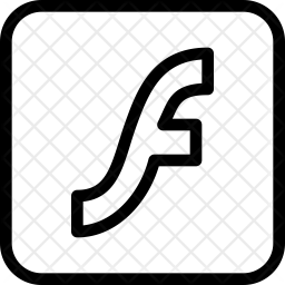 256x256 Adobe Flash Player Icon Of Line Style