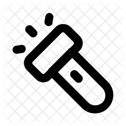256x256 Flashlight Icon Of Line Style