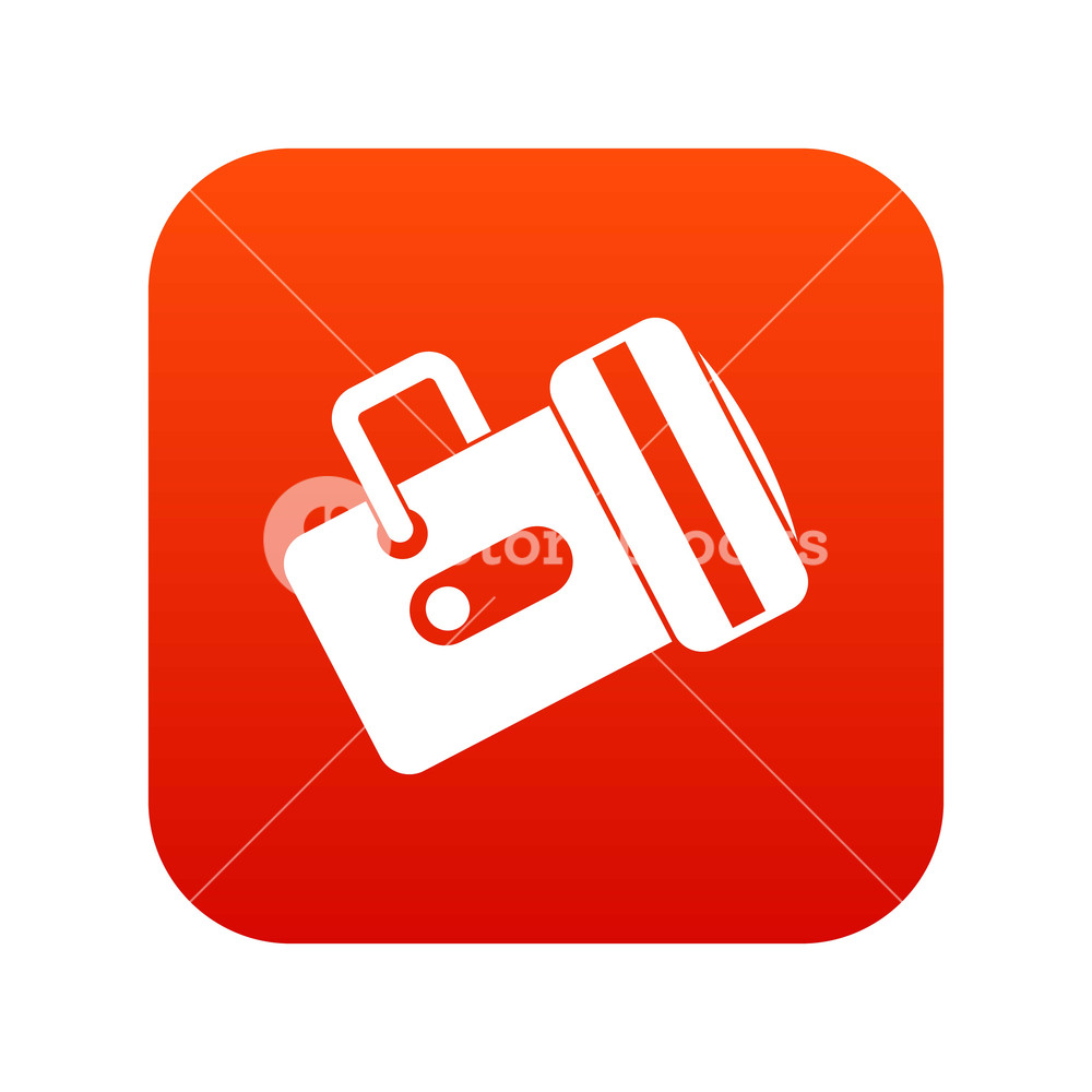 1000x1000 Flashlight Icon Digital Red For Any Design Isolated On White