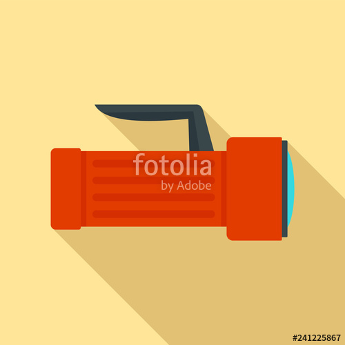 500x500 Flashlight Icon Flat Illustration Of Flashlight Vector Icon