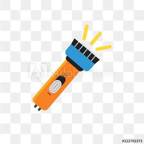 500x500 Flashlight Icon On Transparent Background Modern Icons Vector