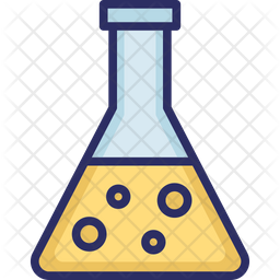 256x256 Conical Flask Icon Of Colored Outline Style