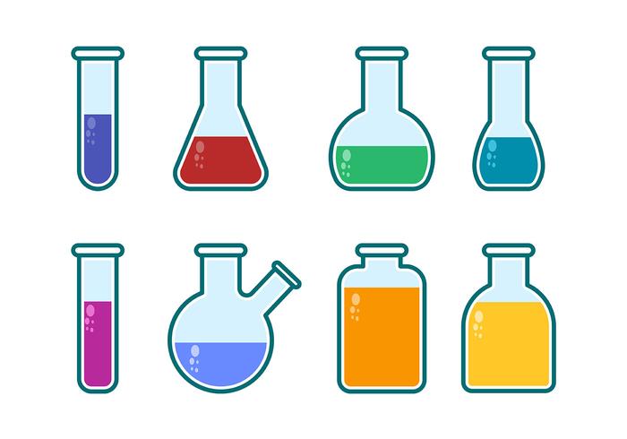 700x490 Beaker And Flask Icon Vectors