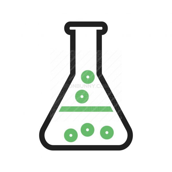 600x600 Chemical Flask Line Green Black Icon