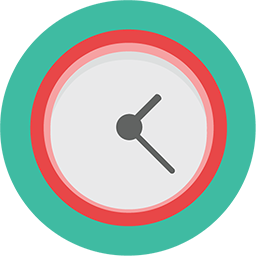 256x256 Clock Icon Download Flat Round Icons Iconspedia