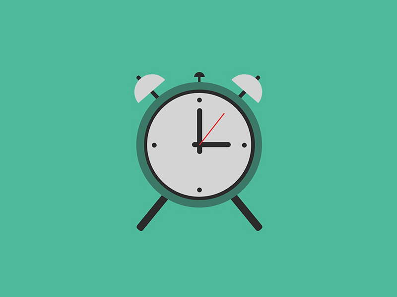 800x600 Flat Alarm Clock Icon Design