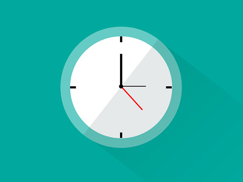 500x375 Flat Clock Icon