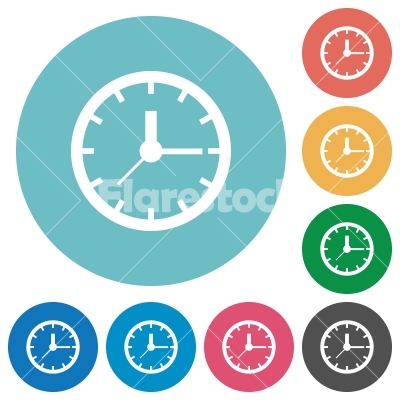 400x400 Flat Clock Icons