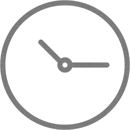256x256 Grey Wall Clock Icon