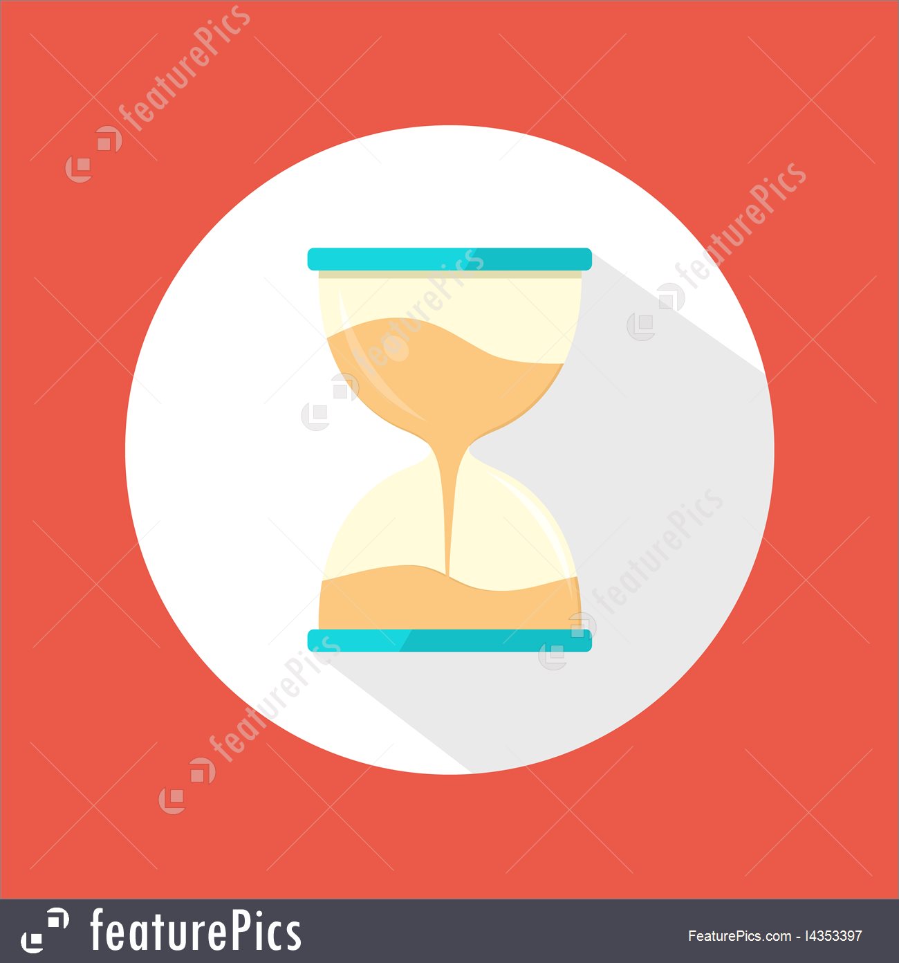 1300x1392 Sand Clock Icon Stock Illustration