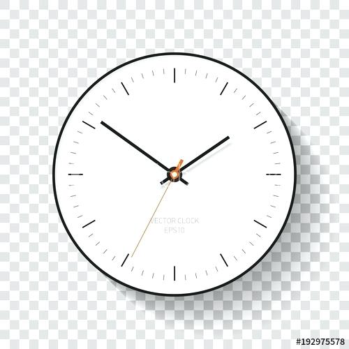 500x500 Simple Clock Icon In Flat Style Timer On Transparent Background