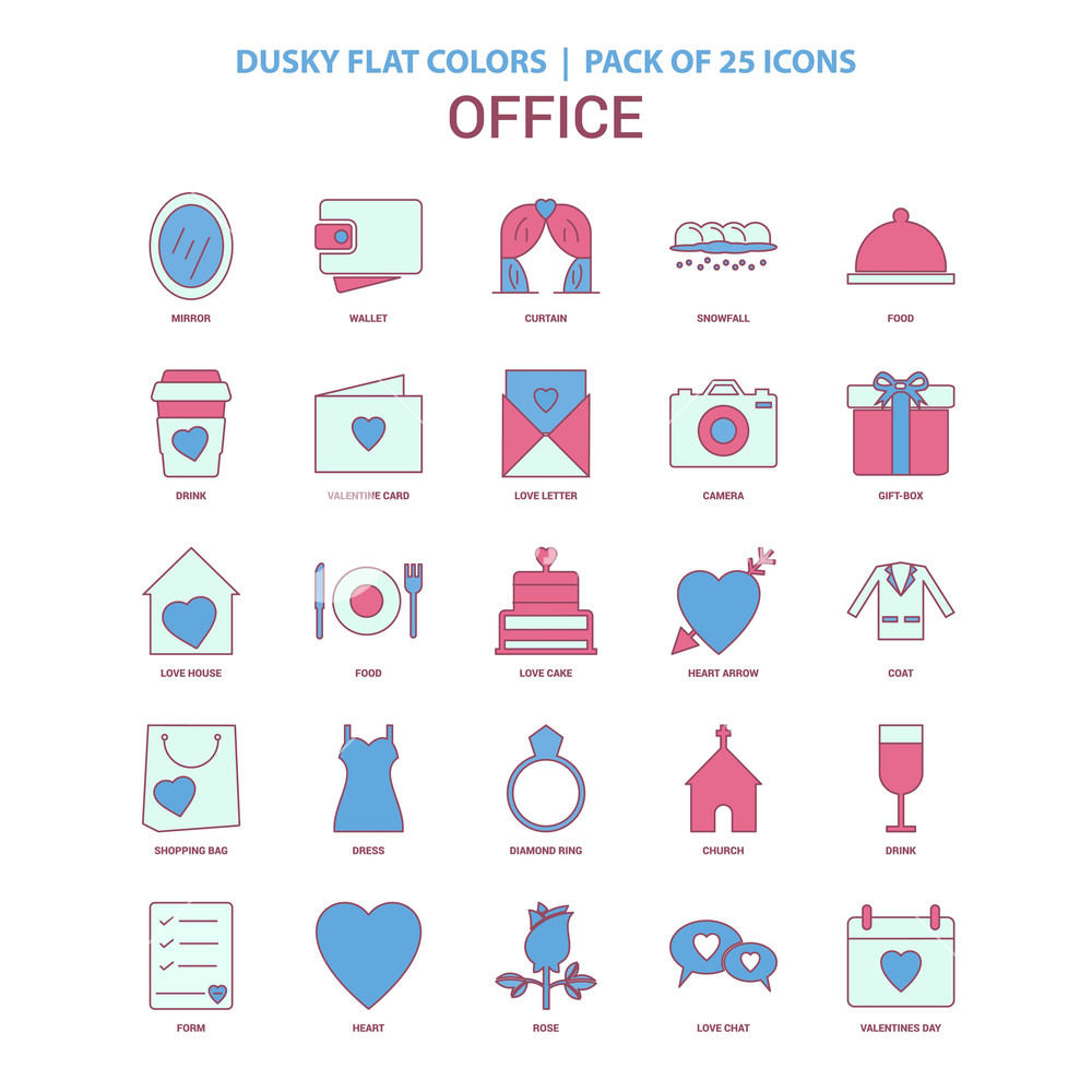 1000x1000 Office Icon Dusky Flat Color