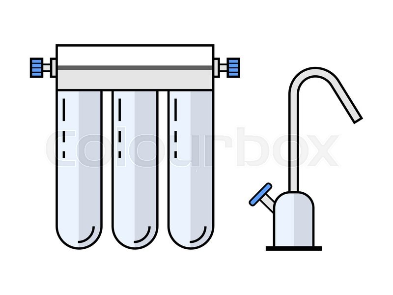 800x600 Water Filter Flat Color Icon And Stock Vector Colourbox