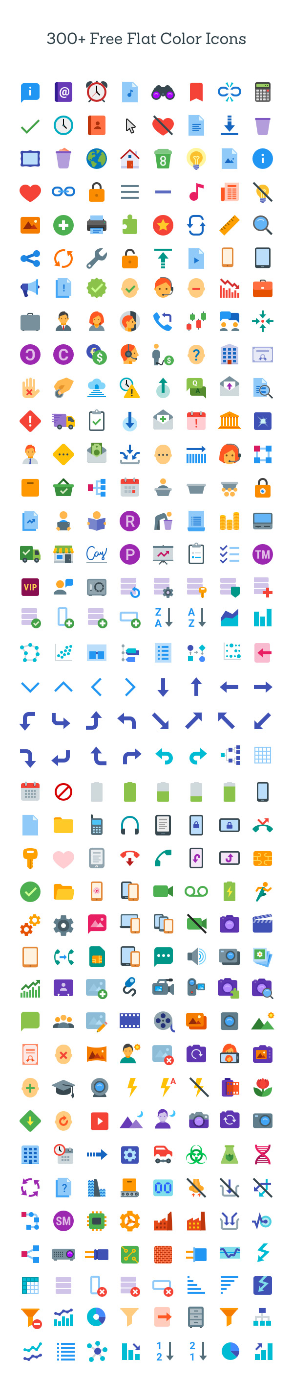 600x2826 Flat Color Icons Graphicburger