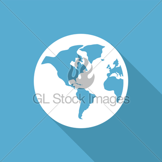 325x325 Flat Earth Icon Gl Stock Images
