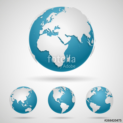 500x500 Globe Icon Set