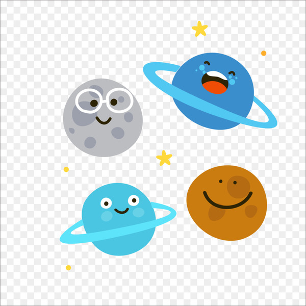 600x600 Solar System Planet Cartoon Illustration