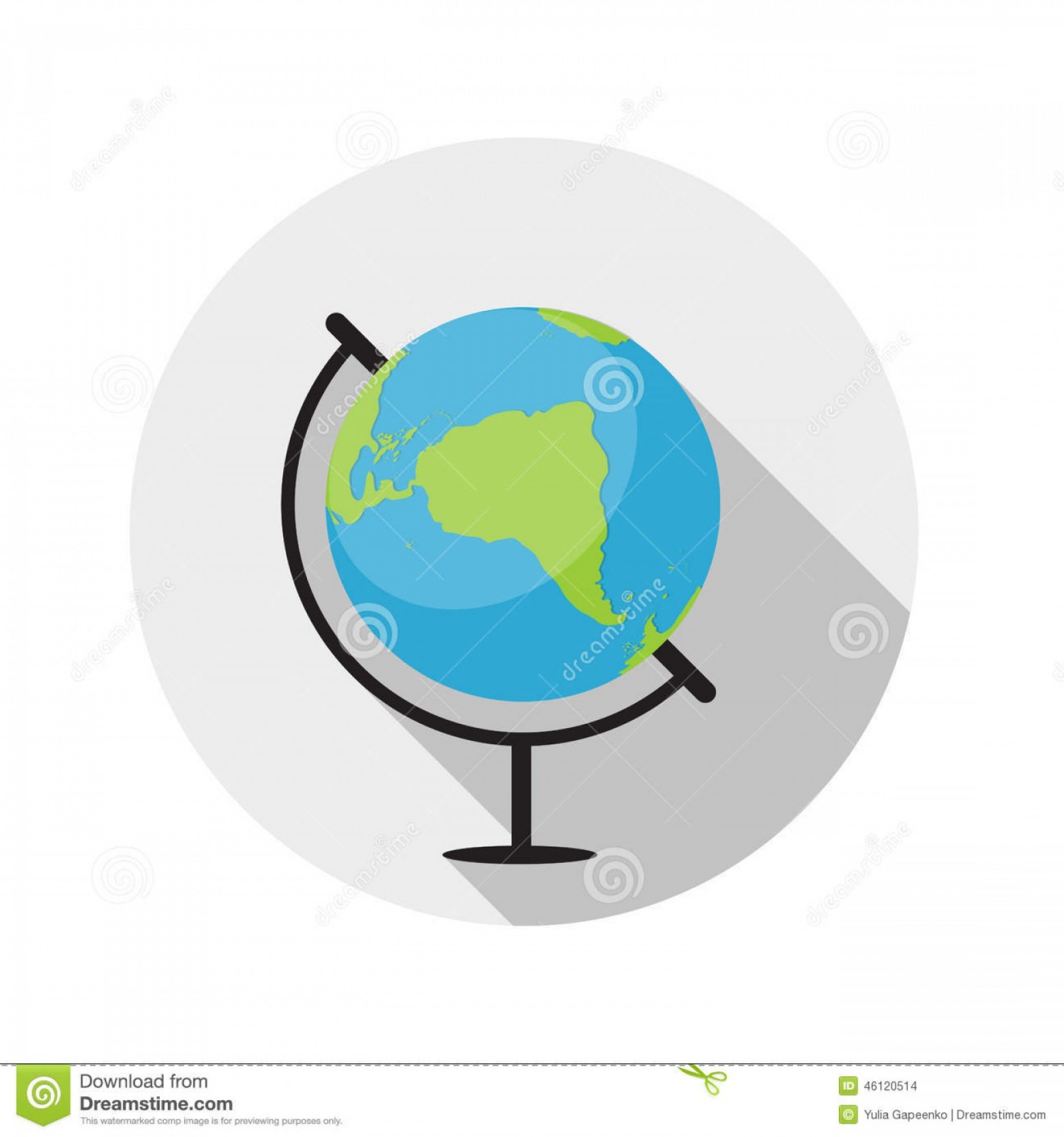 1872x2001 Stock Illustration Flat Design Concept Globe Icon Vector