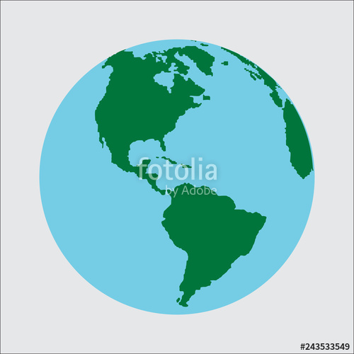 500x500 Planet Earth Icon Flat Planet Earth Icon Flat Design Stock
