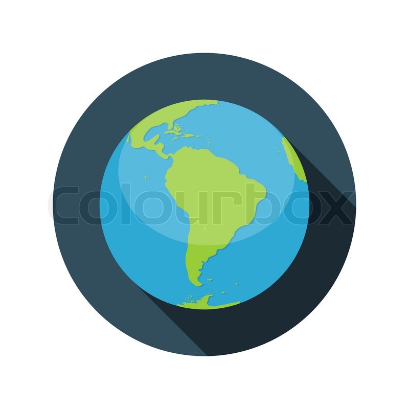 800x800 Flat Design Concept Globe Icon Vector Stock Vector Colourbox