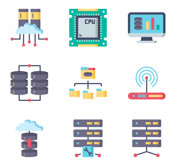 600x564 Flat Database Icon Packs