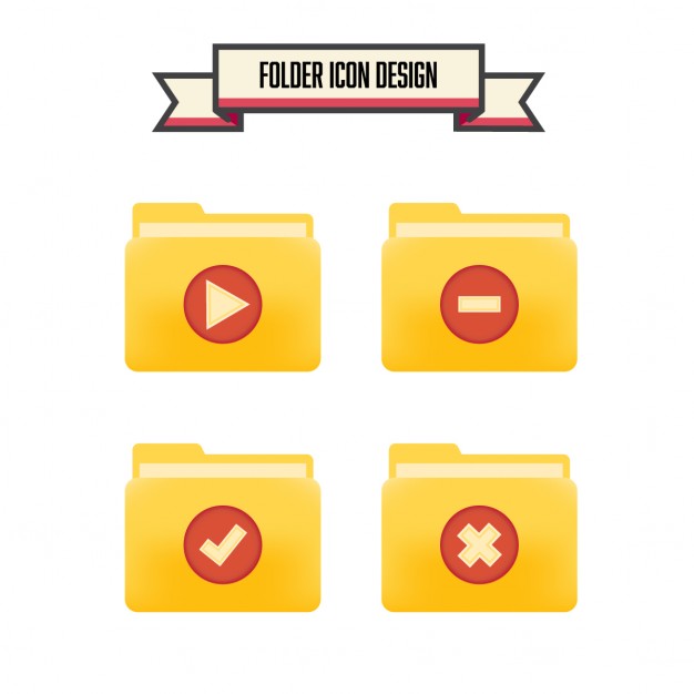 626x626 Flat Folder Icons Vector Free Download