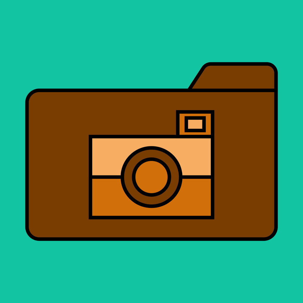 1000x1000 Flat Pictures Folder Icon Vector Free Graphics Uihere