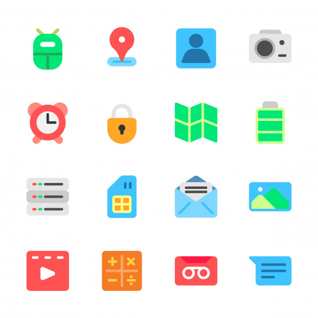 626x626 Android Flat Icons Vector Premium Download