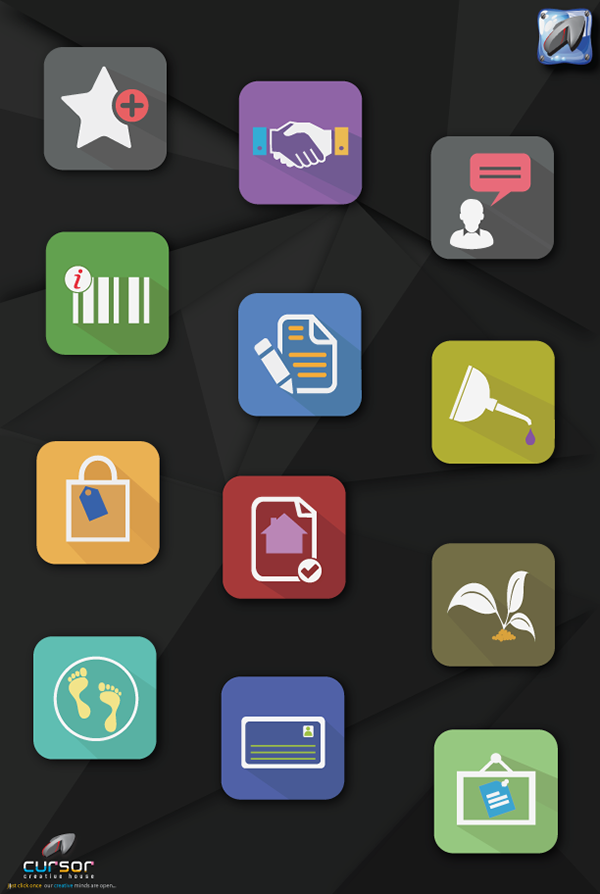 600x894 Flat Icon Design For Android App Ui On Behance