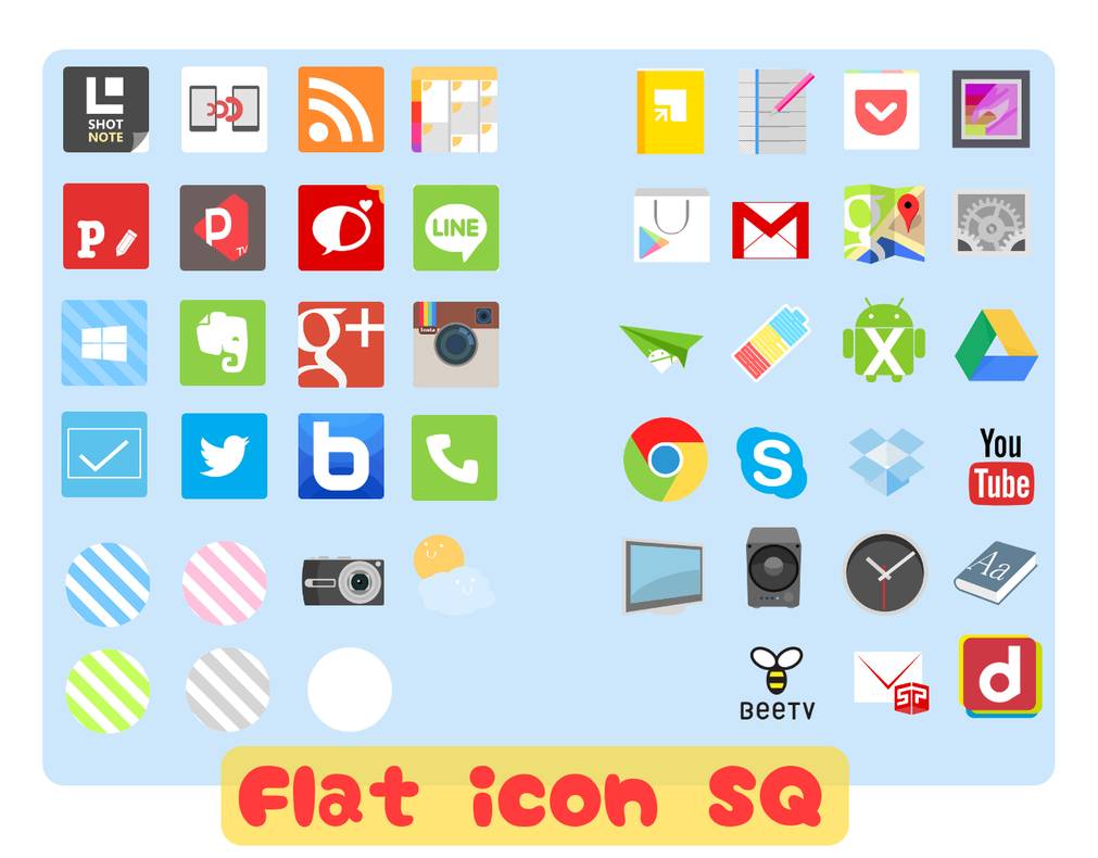 1011x790 Flat Icon Sq For Android Phones