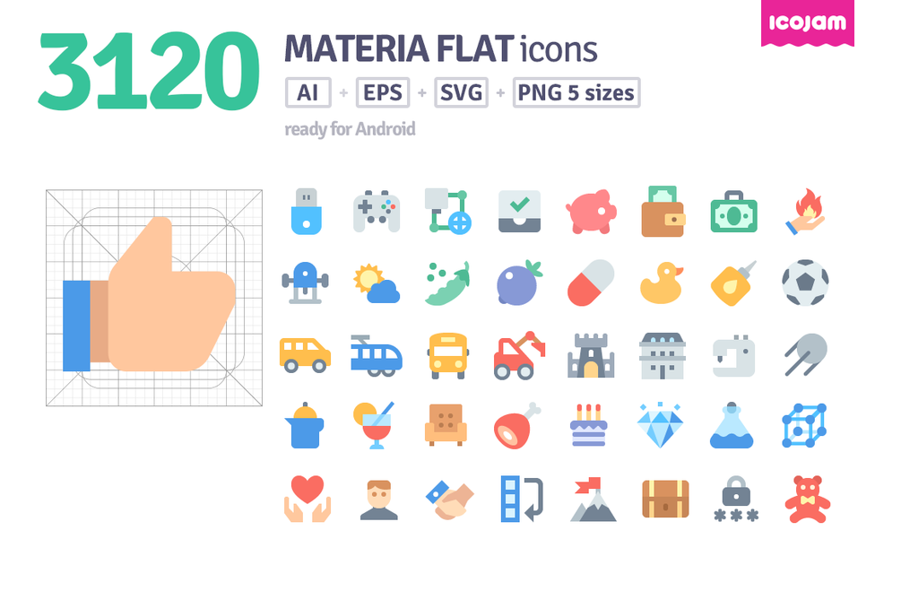1005x669 Materia Flat Icons